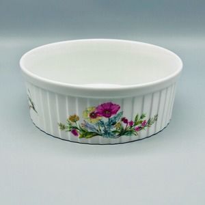 Heritage Porcelain Ovenware Floral Design Casserole Dish 7”